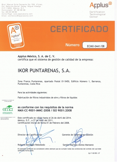 Certificado IKOR